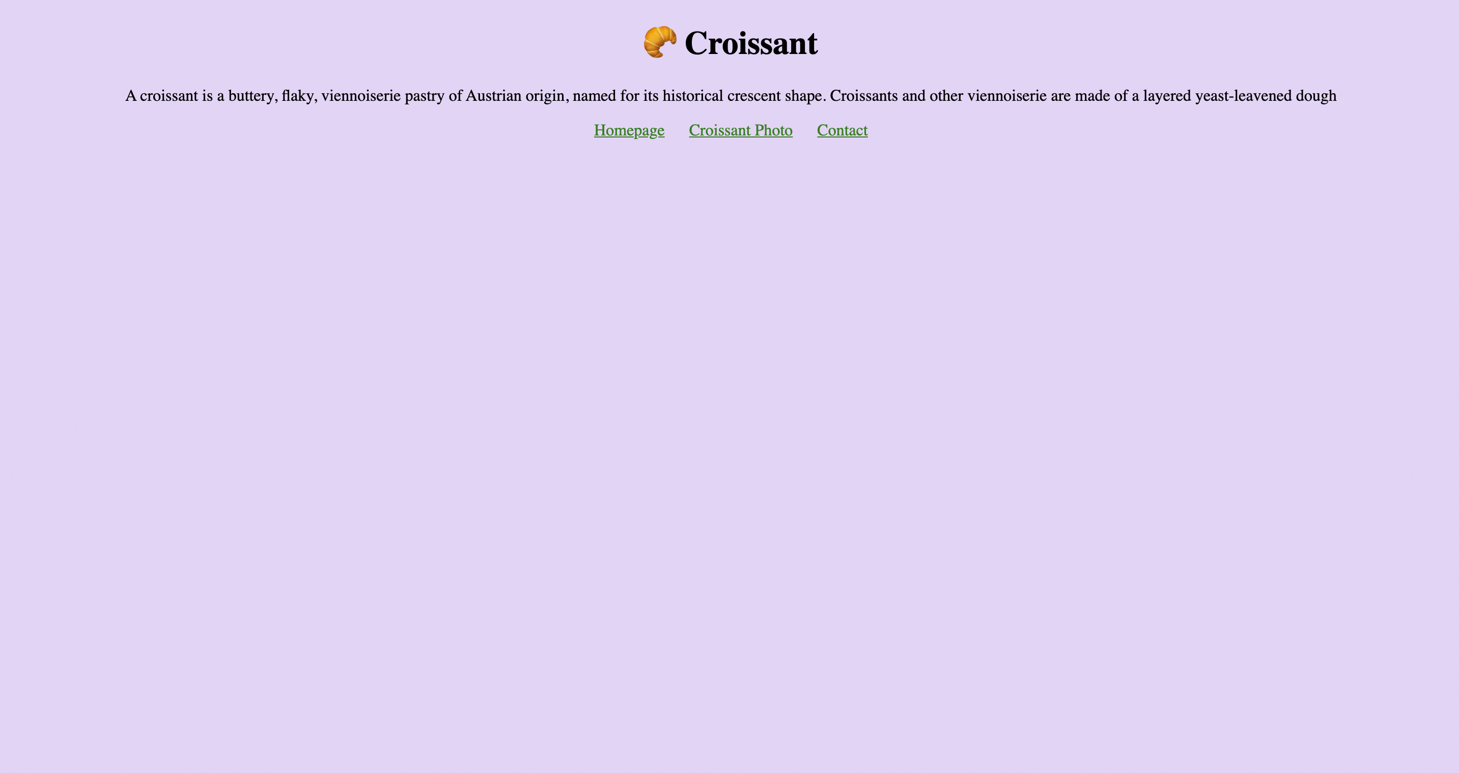 Croissant Page Preview