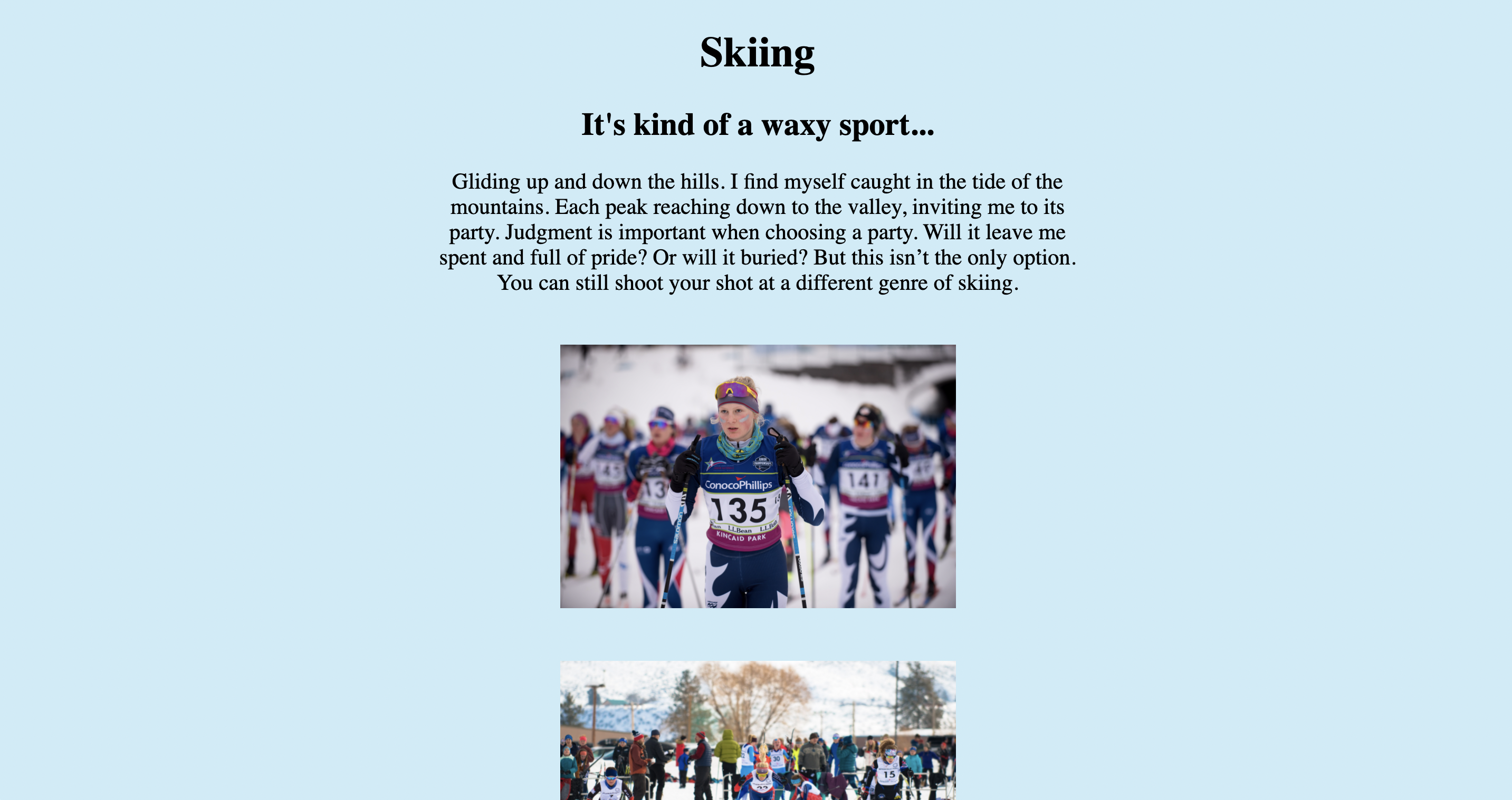 Skiing Project Preview